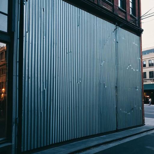 Urban Corrugated Metal with Geometric Patterns