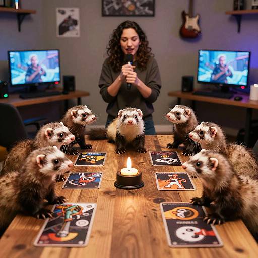 Ferrets' Cozy Gaming Trivia Night