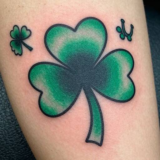 Vintage Clover Tattoo Design