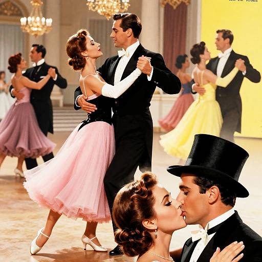 Elegant Vintage Ballroom Dance Poster