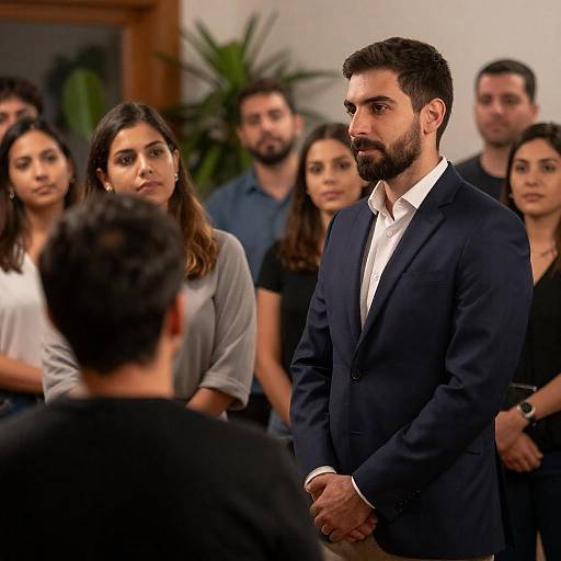 Candid Group Portrait in Indoor Setting