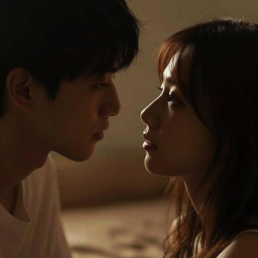 Intimate Sensual Eye Contact Close-Up