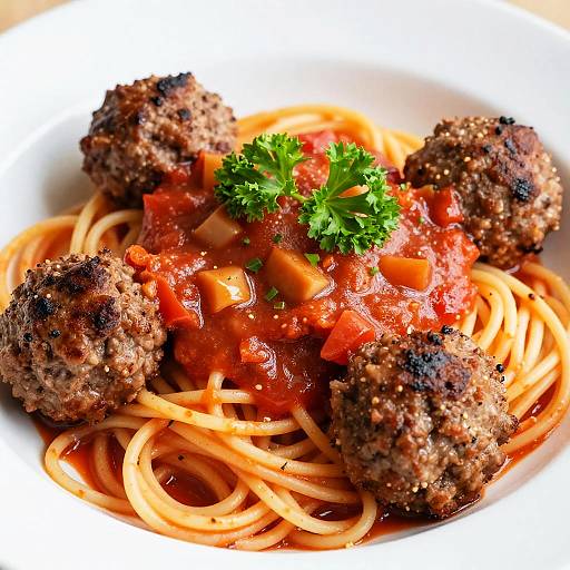 Spaghetti with Meatballs and Tomato Sauce