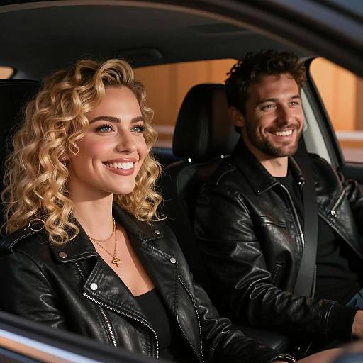 Couple in a Car at Night