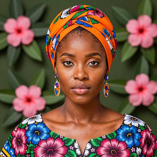 Vibrant Portrait of a Fashionable Woman
