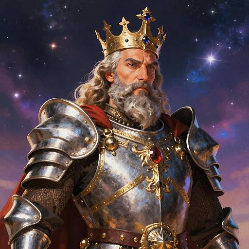Regal Warrior in Cosmic Fantasy