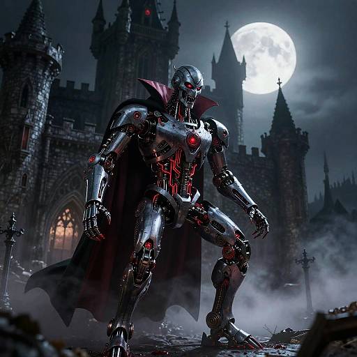Vampire Robot in Gothic Castle