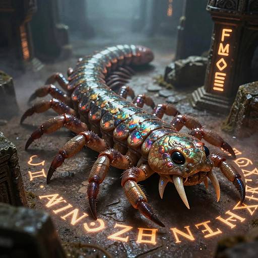 Giant Centipede in Ancient Dungeon