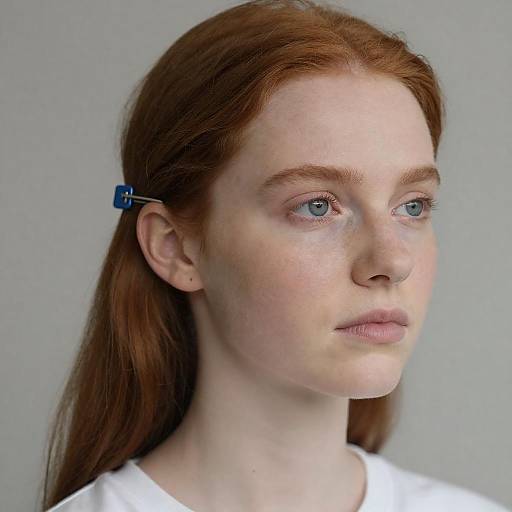 Close-Up of Red-Haired Woman's Portrait