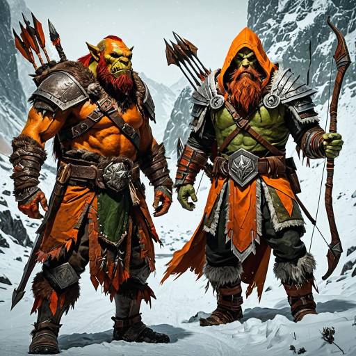 Orc War Chiefs in Snowy Mountain Pass