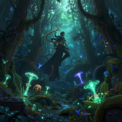 Bioluminescent Magical Underwater Jungle