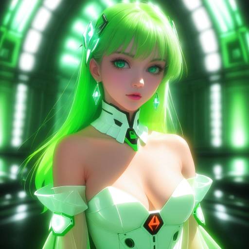 Eva-Inspired Girl in Elegant Dress