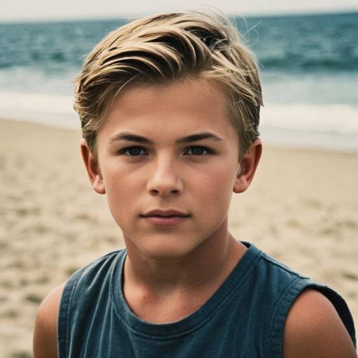 Portrait of Young Boy at Beach