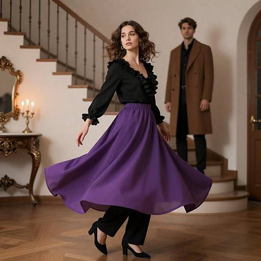 Elegant Dance in a Candlelit Room