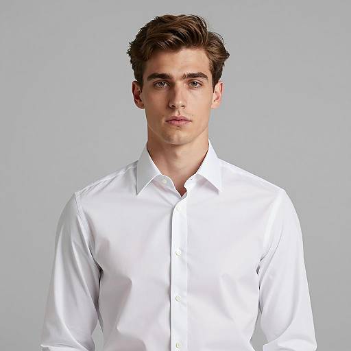 Young Man in White Dress Shirt
