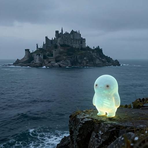 Luminescent Blob Creature by Ocean
