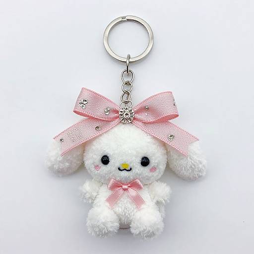 Cute Crystal Rabbit Keychain Charm