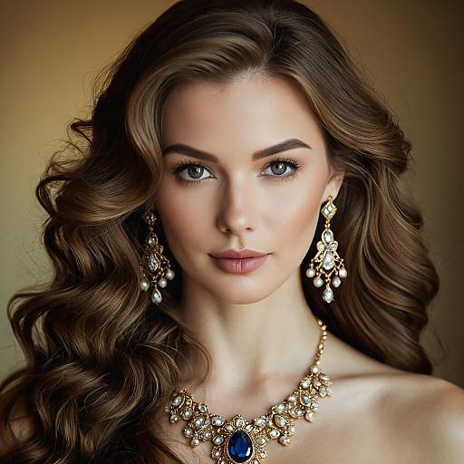 Elegant Photorealistic Portrait of a Young Woman