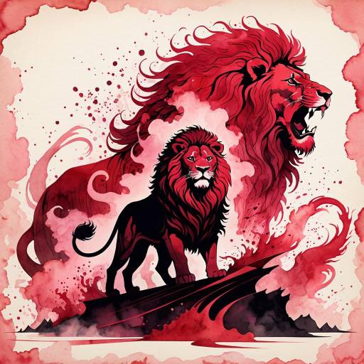 Surreal Portrait: Lion and Silhouette