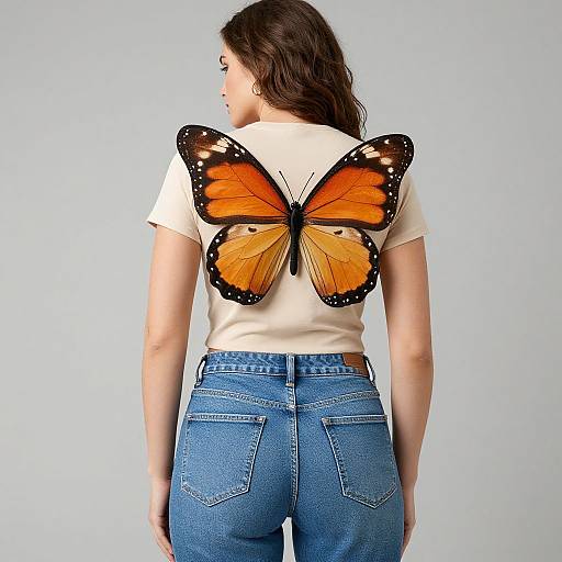 Woman with Butterfly Wings