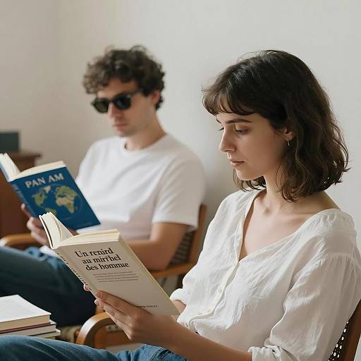 Cozy Reading Space with Two Individuals