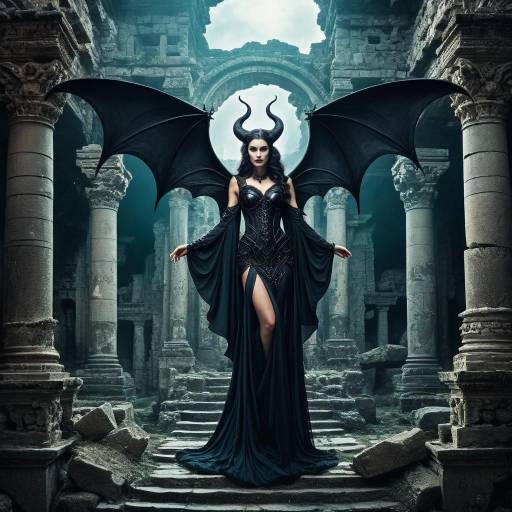 Enigmatic Succubus in Ancient Ruins