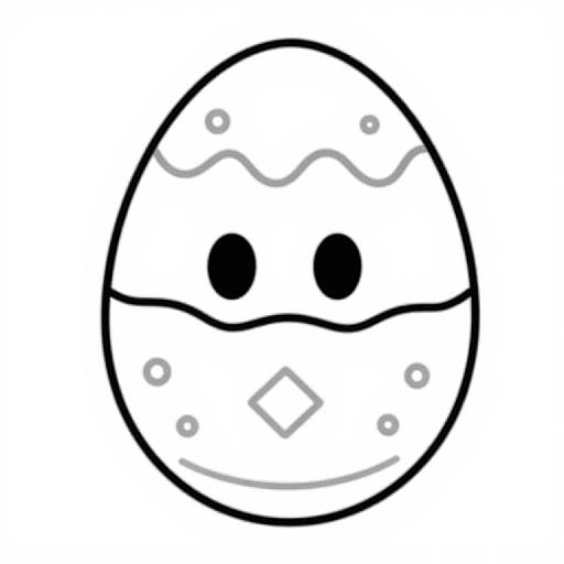 Easter Egg Coloring Drawing