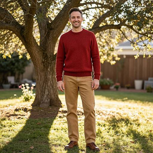 Warm Afternoon Portrait in Cozy Sweater