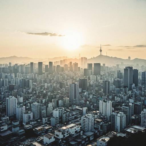 Seoul Skyline at Sunset