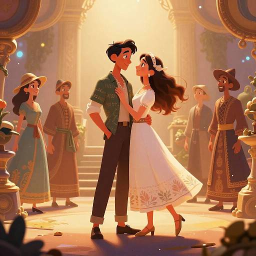 Elegant Couples in Cultural Attire