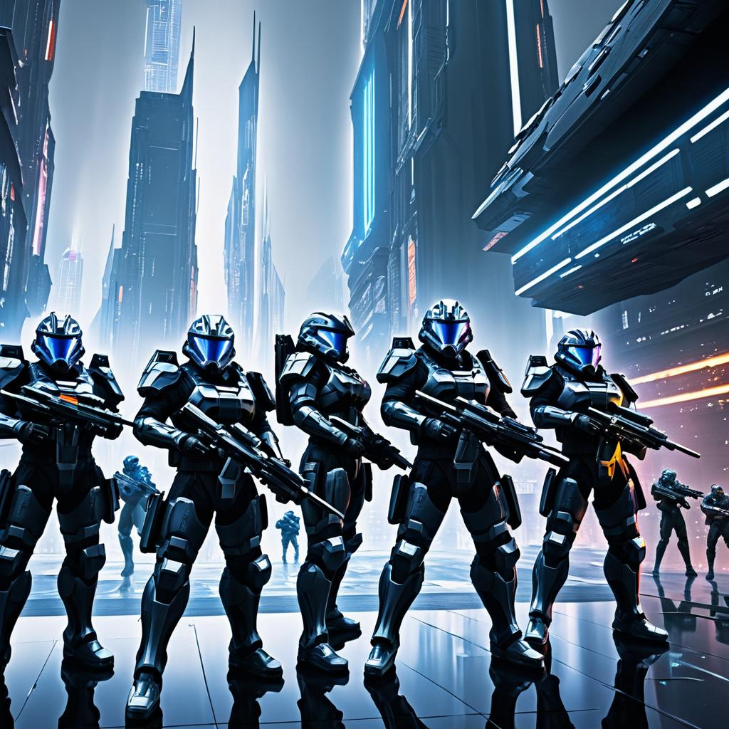 Futuristic Rebels in Tactical Armor