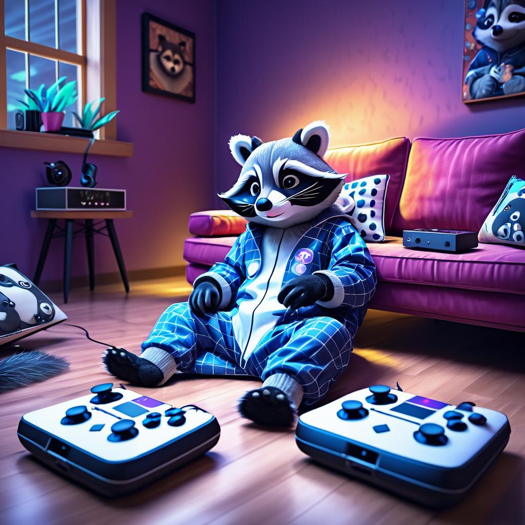 Cinematic VR Art: Raccoon in Pajamas