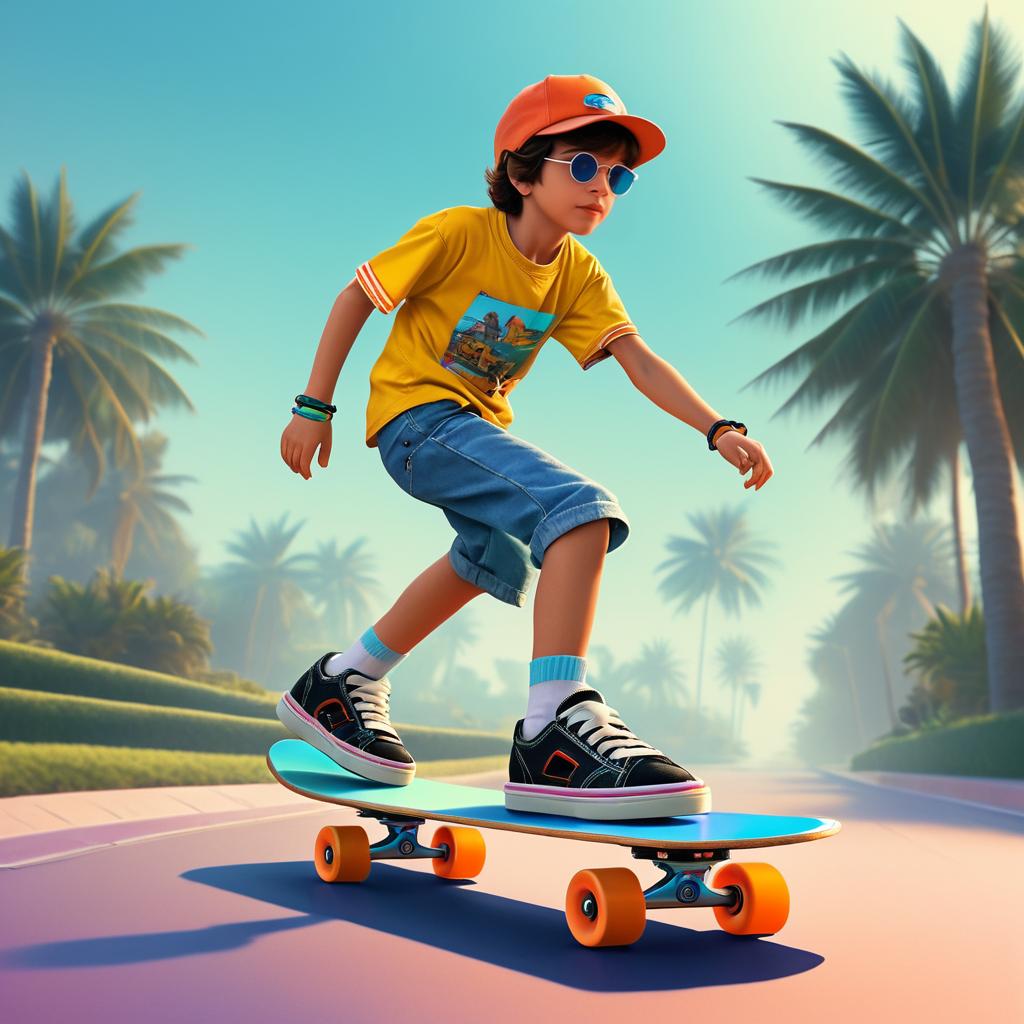 Nostalgic 80s Skateboard Adventure