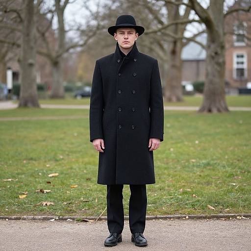 Winter Funeral Attire Scene