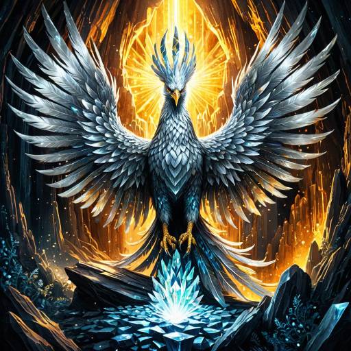 Silver Phoenix in Crystal Cavern