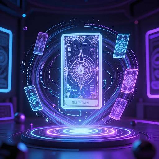 Neon-lit digital rendering of a 