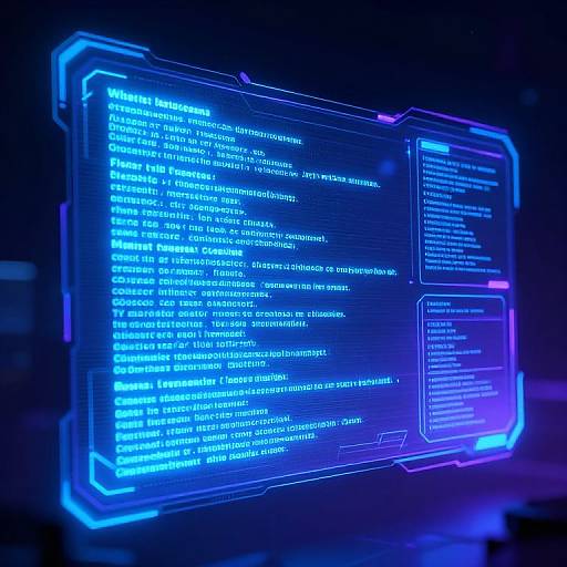 Futuristic Cyberpunk Digital Interface