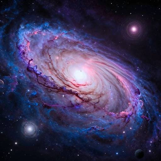 Vibrant Cosmic Galaxy Landscape