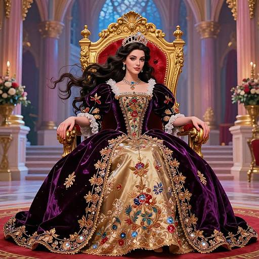 Baroque Fantasy: Velvet-Clad Princess