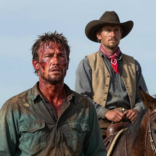 Intense Western Scene with Two Men