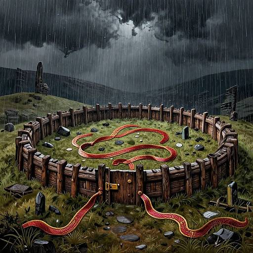 Ribbon Embroidery Dark Fantasy Fort