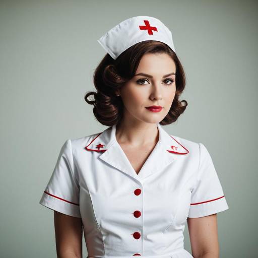 Vintage Nurse Outfit with Bokeh Background