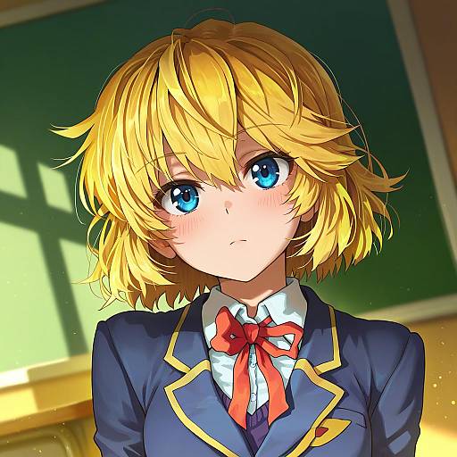 Illustration of Hanazawa teruki, mob psycho 100 in the style of Melaton