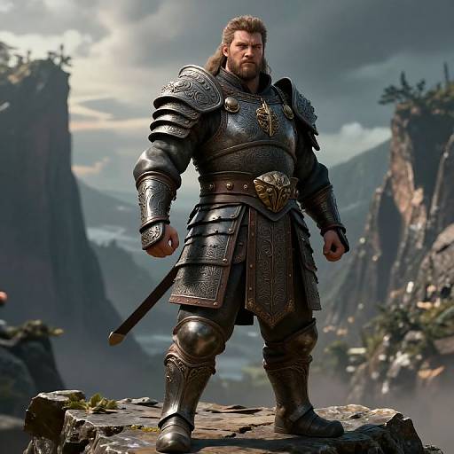 Fantasy Warrior with Thickthighs Armor