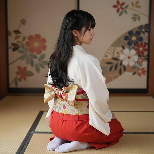 Japanese Girl in Traditional Attire