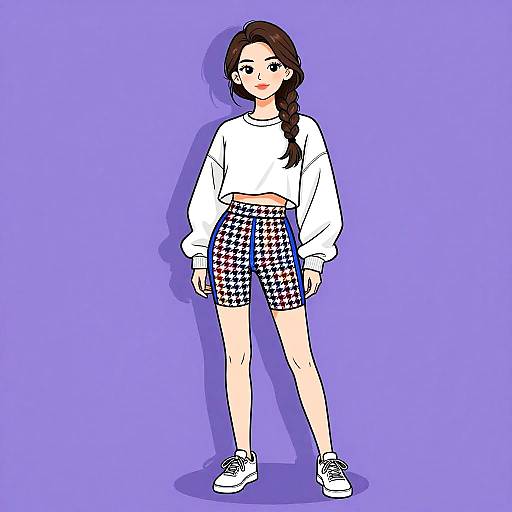 Stylish Woman in Streetwear Outfit