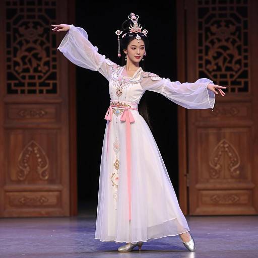 Elegant Asian Doll in Traditional Costume