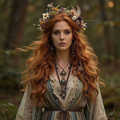 Ethereal Bohemian Goddess Portrait