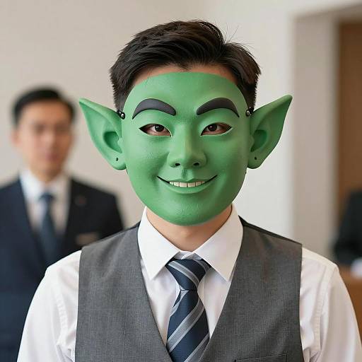 Confident Man in Creative Formal Costume