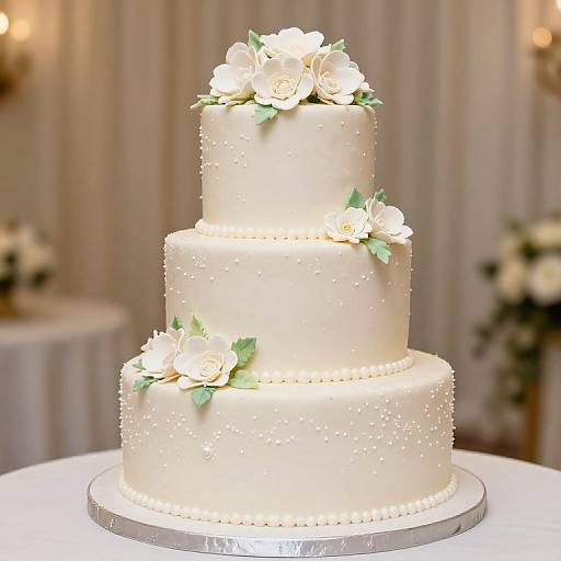 Elegant Wedding Cakes with Sugar Flowers